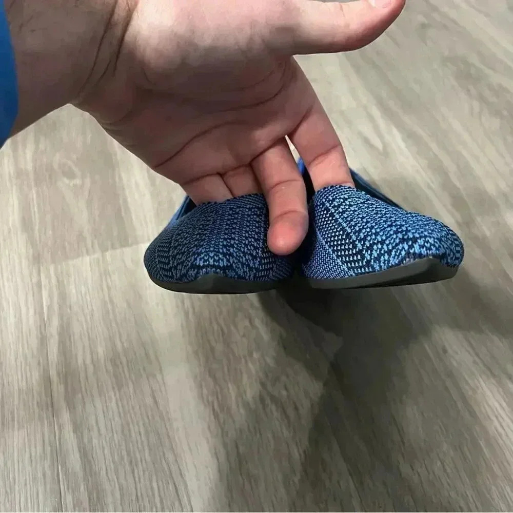Rothy's Blue Pointed-Toe Knit Flats - Picture 6 of 9